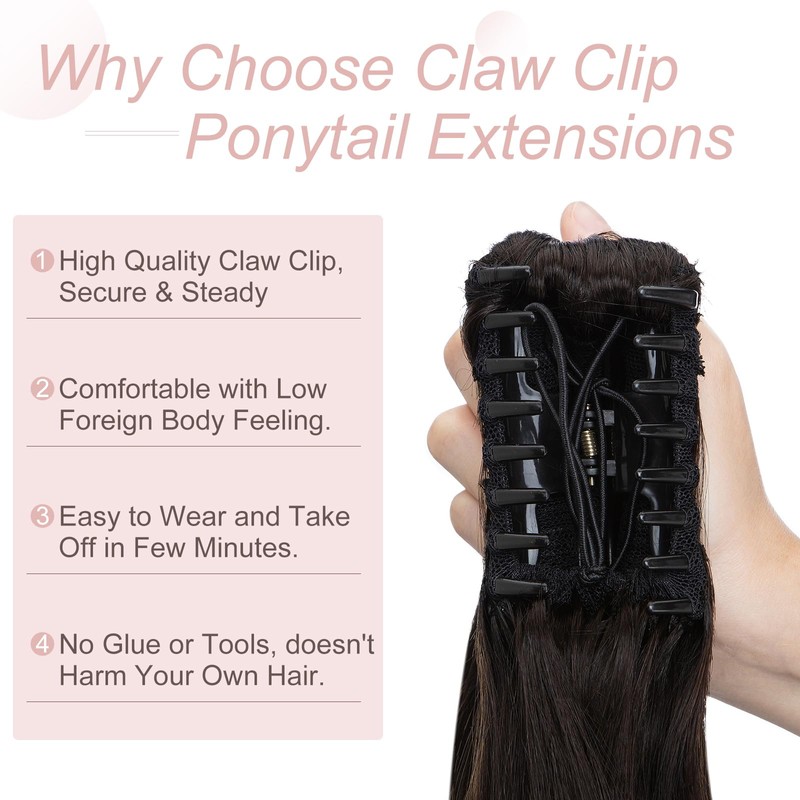 BH Claw Ponytail Extensions Real Hair