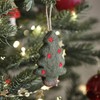 Lights4fun Christmas Set of 3 Felt Hanging Decorations Toadstool Mushroom,