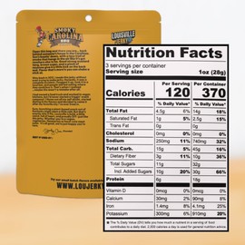 Louisville Jerky Co. Vegan Jerky Variety Pack, Plant Based Protein Snack, (3 Ounce, 3-Pack) – Smoky Carolina BBQ, Smoked Black Pepper, General Tso