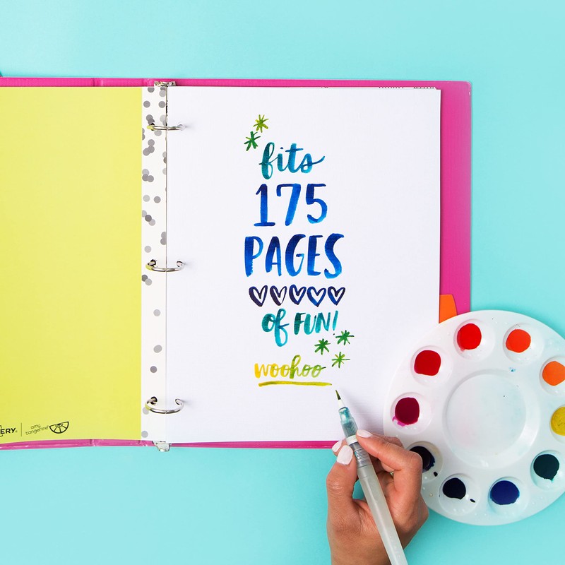 AVERY Amy Tangerine Designer Collection Binder, 1” Round Rings, 175