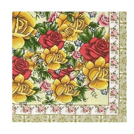 Besalily Vintage Floral Napkins Paper Disposable Decorative Luncheon Dinner Paper Napkins Spring Summer Fall Party Napkins Hotel Banquet Event Wedding Bridal Shower Napkins 33x33cm/2-Ply (20-Count)