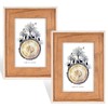 2 Pack 5x7 Picture Frame, Wall Mount Wooden Photo Frame