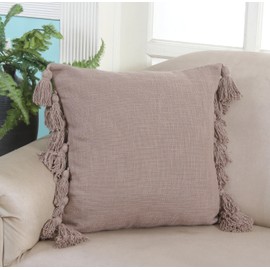 5M House of MV Picasso Set of 2 Cushion Covers | 100% Cotton | Handwoven Textured Design with Tassels | 50x50 cm | Durable & Stylish | Ideal for Sofa, Bed, and Living Room Décor