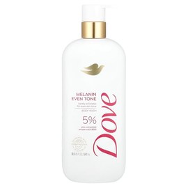 Dove Exfoliating Body Wash Melanin Even Tone promueve un tono uniforme de la piel 5% suero pro-ceramida con BHA 18.5 oz