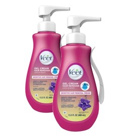 VEET Crema depilatoria de piel sensible de 5 minutos para mujeres, gel de depilación de bikini, crema depilatoria probada dermatológicamente para pier