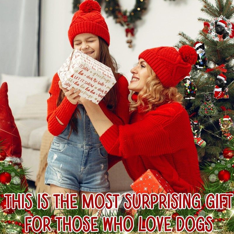 French Bulldog Dog Acrylic Christmas Ornament, Cute Bulldog Puppy in