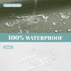 eachope SageGreen No Hook Waffle Weave Shower Curtain with snap-in