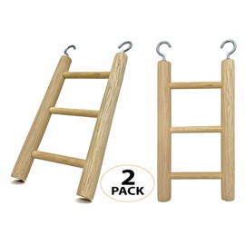 Bonka Bird Toys 3295 Pack 2 Natural Wood 5.75-Inch Ladder Cage Bird Toy
