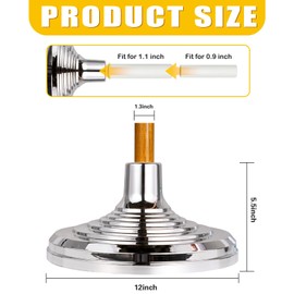 JRED Flag Base Stand for Flagpole Indoor, Silver Flag Holder Stand Flags Pole Base, Compatible with 1.3 Inch, 1.1 Inch and 0.9 Inch Diameter FlagPoles, for Classroom, Meeting