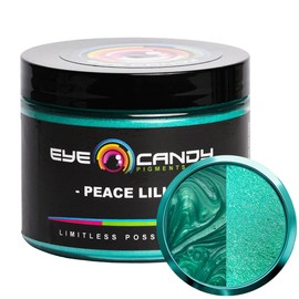 Eye Candy Pigments Premium Green Mica Powder - Peace Lilly (50gr) - for Epoxy, Resin, Soap, Paint, Woodworking, Acrylic Pouring, Bath Bombs, Fishing Lures - DIY Arts and Crafts Additive