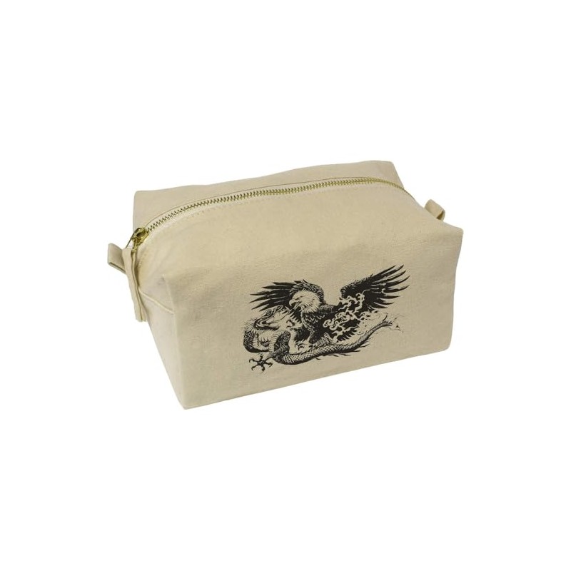 'American Eagle Fighting Chinese Dragon' Canvas Wash Bag/Makeup Case (CS00038878)