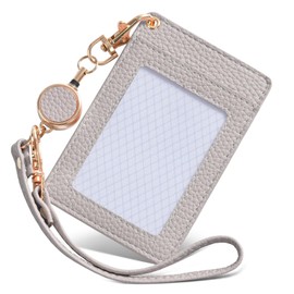 Wasenn Popular Commuter Pass Case with Reel with Shedding Prevention Band, IC Card Case, Thin Ladies, ID Card Holder, 3 Vertical, Double-Sided Storage, Employee ID Card Case, Cute, For Work or School,