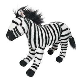 JUSTQUNSEEN Zebra Stuffed Animal, Zebra Horse Baby Doll Realistic Plush Toy, Animal Stuffed Horse Plush Toy Gift for Girls Boys-10”