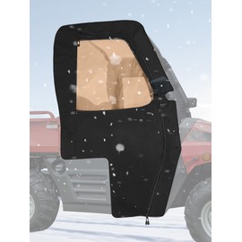 ZIDIYORUO Hisun 400 Cab Enclosure – Heavy-Duty 900D Oxford & HD PVC, Windproof/Dustproof Soft Side Doors for Hisun Sector 400, Coleman UT400, Massimo MSU400 (Zipper Window, No-Drill Install)