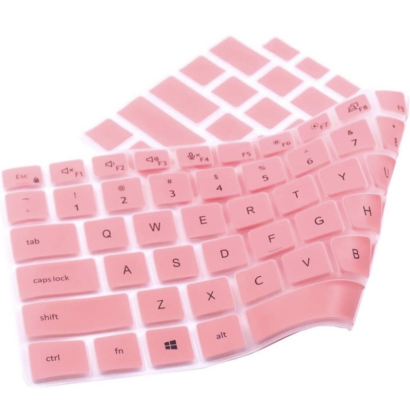 For Dell Keyboard Skin Cover No Side Numbers Solid Pink