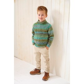 King Cole Chunky Knitting Pattern Boys Sweaters in 2 Designs (6243)