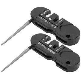2Pcs Pocket Knife Sharpener, Outdoor E E Knife Sharpener, Tapered Rod Knife Sharpener for Hting, Cam, Fishing