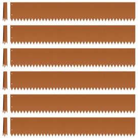 HONYTA Steel Landscape Edging 6-Pack, 40"L x 4"H Strips, Steel Garden Bed Metal Borders Hammer-in Edging Border with 6 Clips, Bendable Metal Landscape Edging for Garden, Yard, Park, Lawn(Rust Brown)