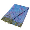PASKMLNA Chal reversible de cachemira, colores elegantes, #27tq Azul/Morado, L
