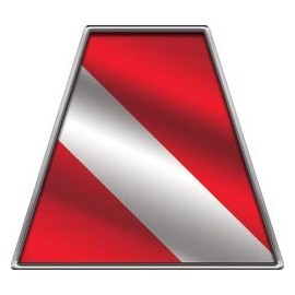 Reflective Dive Flag Firefighter Fire Helmet Tetrahedrons - Set of 8