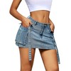 YZEGGO Cargo Skirt Women Y2k Button Jean Skirt Low Waist
