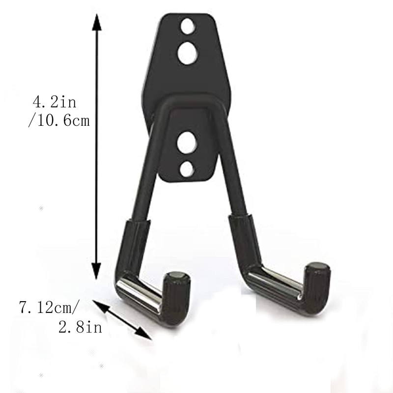 Pack of 2 Wall Hooks, Garage Hooks, Heavy Iron Wall