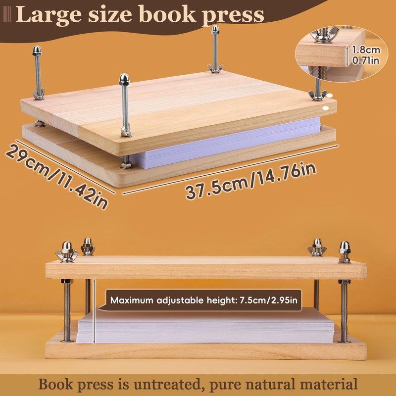 JUPEAN 45 Pcs Book Binding Kits, Bookbinding Kit Large Book
