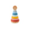 PINOLINO Rainbow Stacking Tower Ruby Wooden Motor Skills Classic Colourful