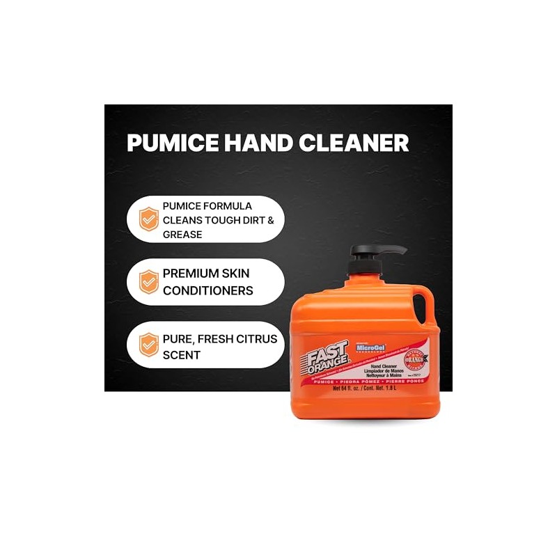 Permatex 25217 Fast Orange Pumice Lotion Limpiador Manos Galón Onzas