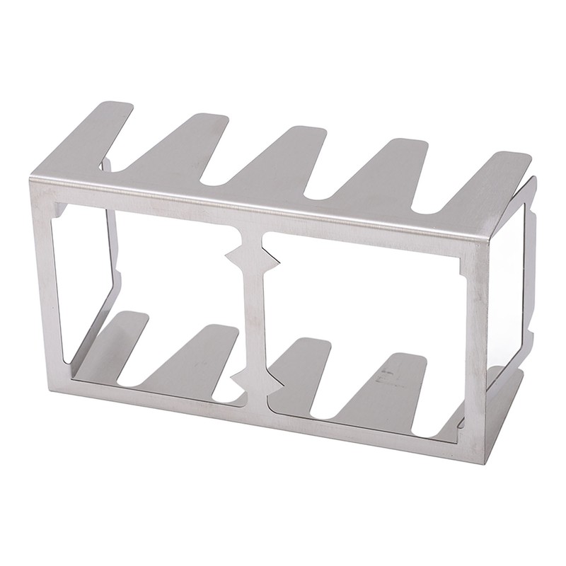 BBQ Skewer Rack Lightweight Portable Sturdy Structure Stainless Steel Wear