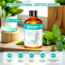 ENYORLI ENYORLI Peppermint Essential Oil 100ml Peppermint Oil Organic Pure Minty Natural Essential Oils High Potency Cooling with Natural Menthol for Aromatherapy Hair Care Muscle Relief