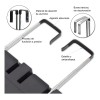 Espejo Tríptico 360 Grados Para Corte De Pelo Estilo Negro