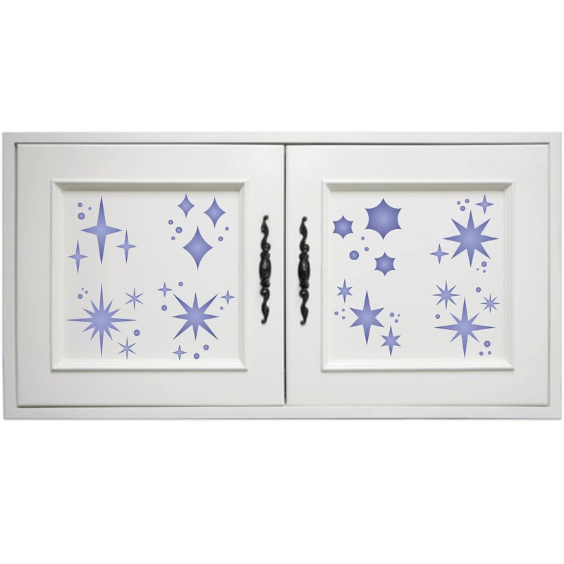 Sparkling Stars Stencil, 11.5 x 11.5 cm (S) - Shiny