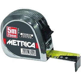 Metrica Rollmeter 5 m with Clip Automatic Tape Measure with Nylon Coating