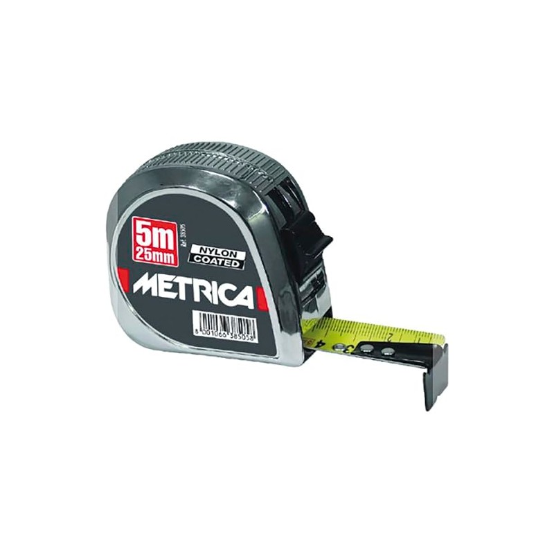 Metrica Rollmeter 5 m with Clip Automatic Tape Measure with