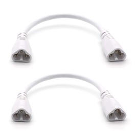 T5 T8 LED Tube Connector Cable Wire 8.5inch Double Male to Male End Extension Cord for Integrated LED Fluorescent Tube Light Bulb Lamp Holder Socket(2-Pack 3Pin Male)