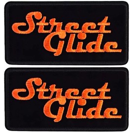 Street Glide Biker Chopper Motorcycle Embroidered Patch | 2PC IRON ON SEW 4"X 2"