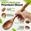 AIUHI Teak Corner Spoon, 100% Solid Teak Wooden Corner Spoon
