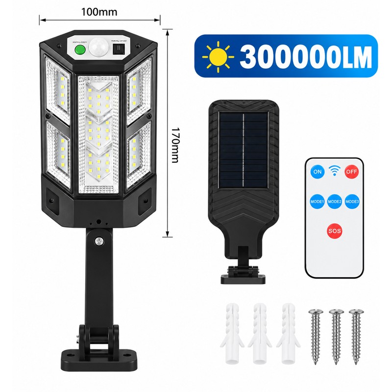 Solar Motion Sensor Light for Outdoor Lighting – 4-Mode Self-Contained
