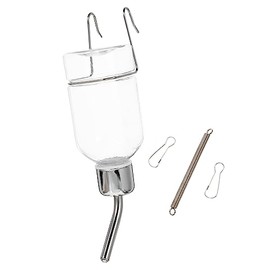 MERRYHAPY Dispensador Automático de Agua Material Abs y Acero Inoxidable para Mascotas Antigoteo Diseño Único, Botella Colgante y Estable para Perros para Uso Diario