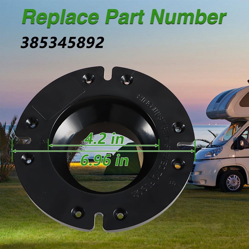 3" Socket Floor Flange RV Toilet Flange Compatible with Dometic/Sealand