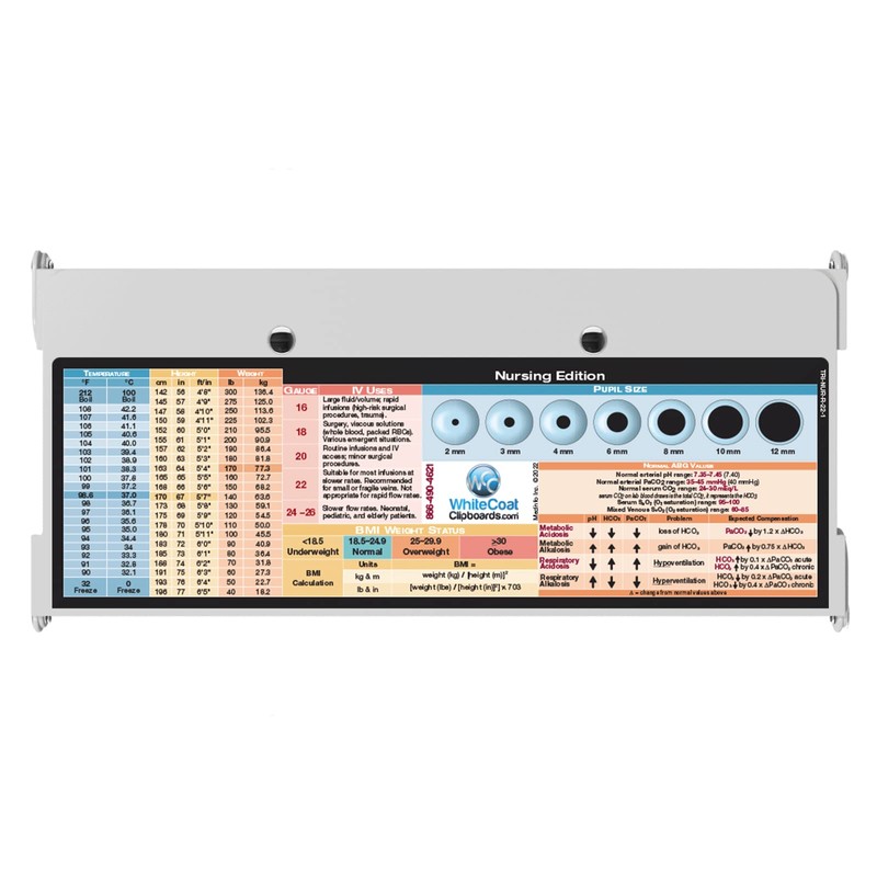 Whitecoat Clipboard® Trifold - White Nursing Edition