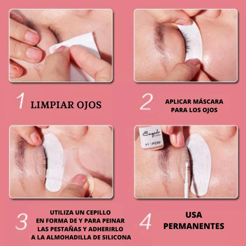 Esgido Lashes Kit Completo Para Lifting De Pestañas Rizado Permanente