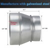 Air Duct Reducer 5" to 4", A-KARCK Round Duct Adapter
