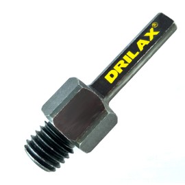 Drilax Core Drill Bit Arbor Adapter for Threaded Diamond Hole Saw 3/8" Triangle to 5/8" 11 Male Drill Sanding Attachment Arbor Shaft Adapter