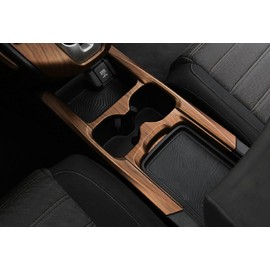 NUFAR Car Accessories Fit for Honda CRV CR-V 2017-2020 Inner ABS (Peach Wood) Center Consoles Water Cup Holder Panel Cover Trim 1PC Set