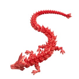 TechHorizon 3D Printed Dragon Egg Articulated Dragon Crystal Executive Desk Toys Fidget Toy for Autism/ADHD (Red)