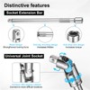 sourcing map 1/4" Drive Socket Extension Set 2" 6" Ratchet
