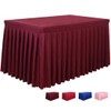 Tina 8' ft Polyester Fitted Tablecloth Table Skirt for Wedding