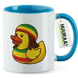 Huuraa Cup Rubber Duck Reggae Gift Cup Blue 330ml Rubber Duck Reggae Gift idea